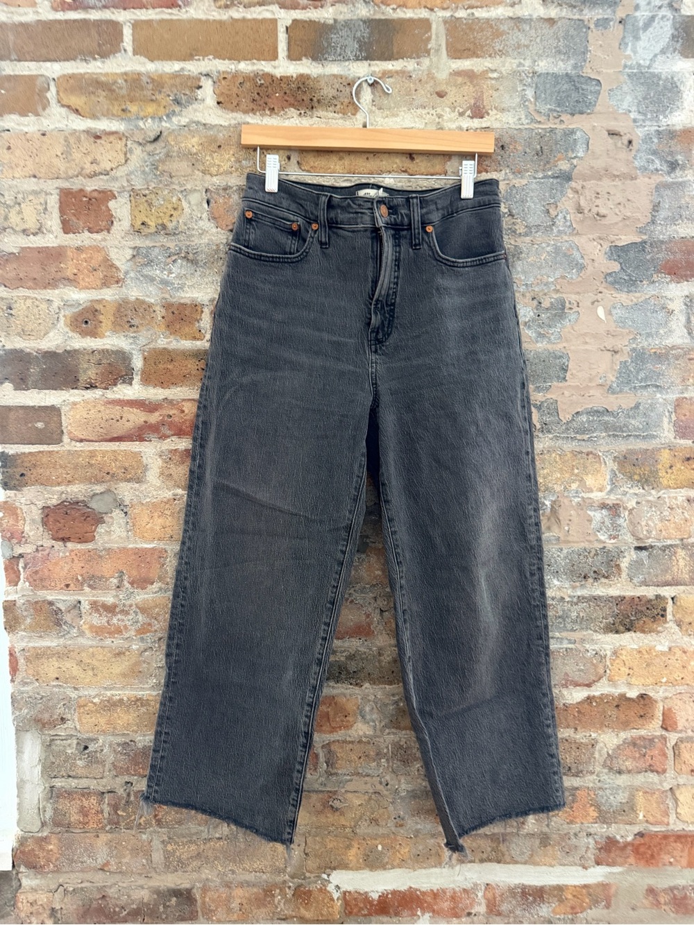 Madewell Straight-Leg Jeans in Washed Black